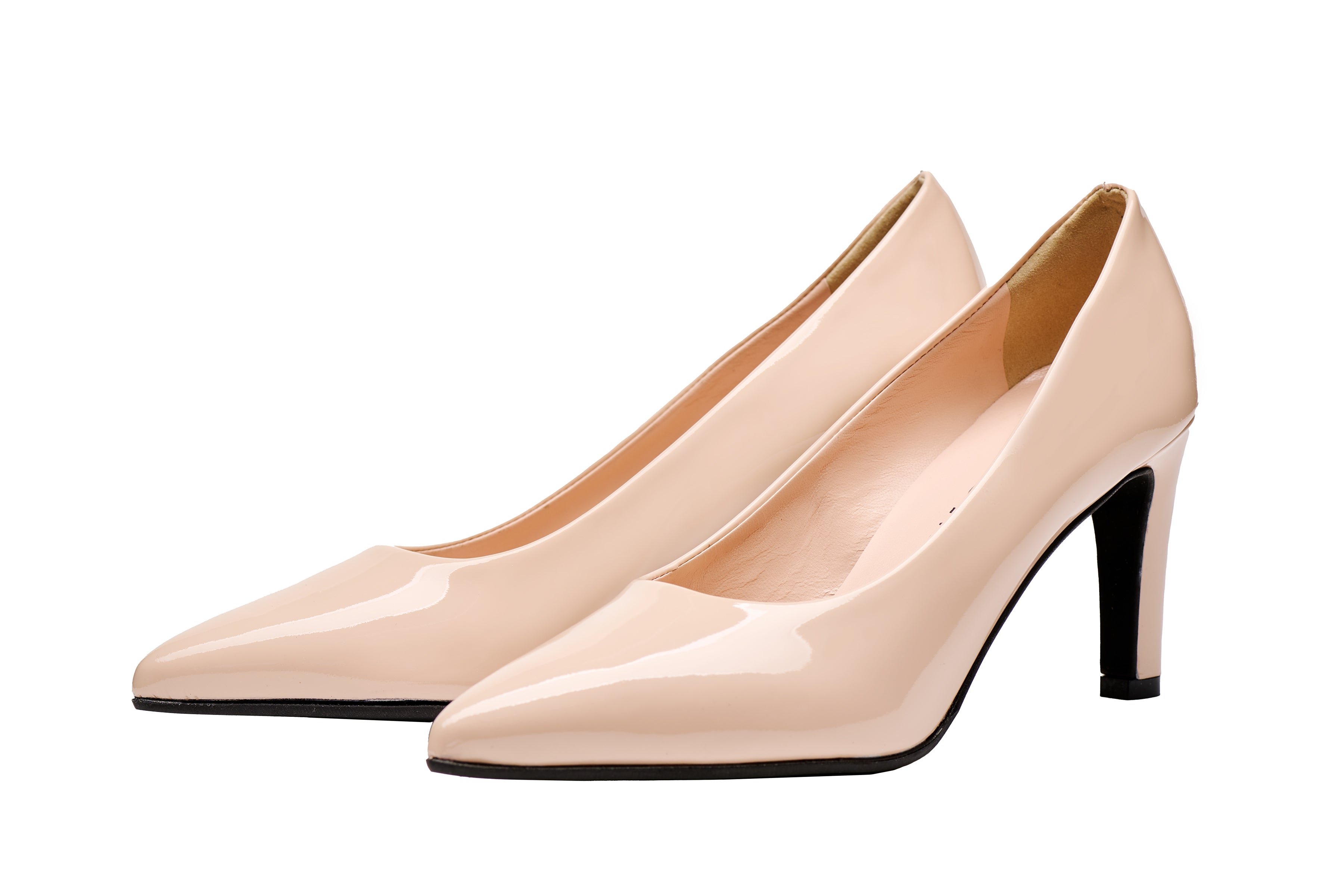 Louise M Point Toe 80 -  Beige Patent