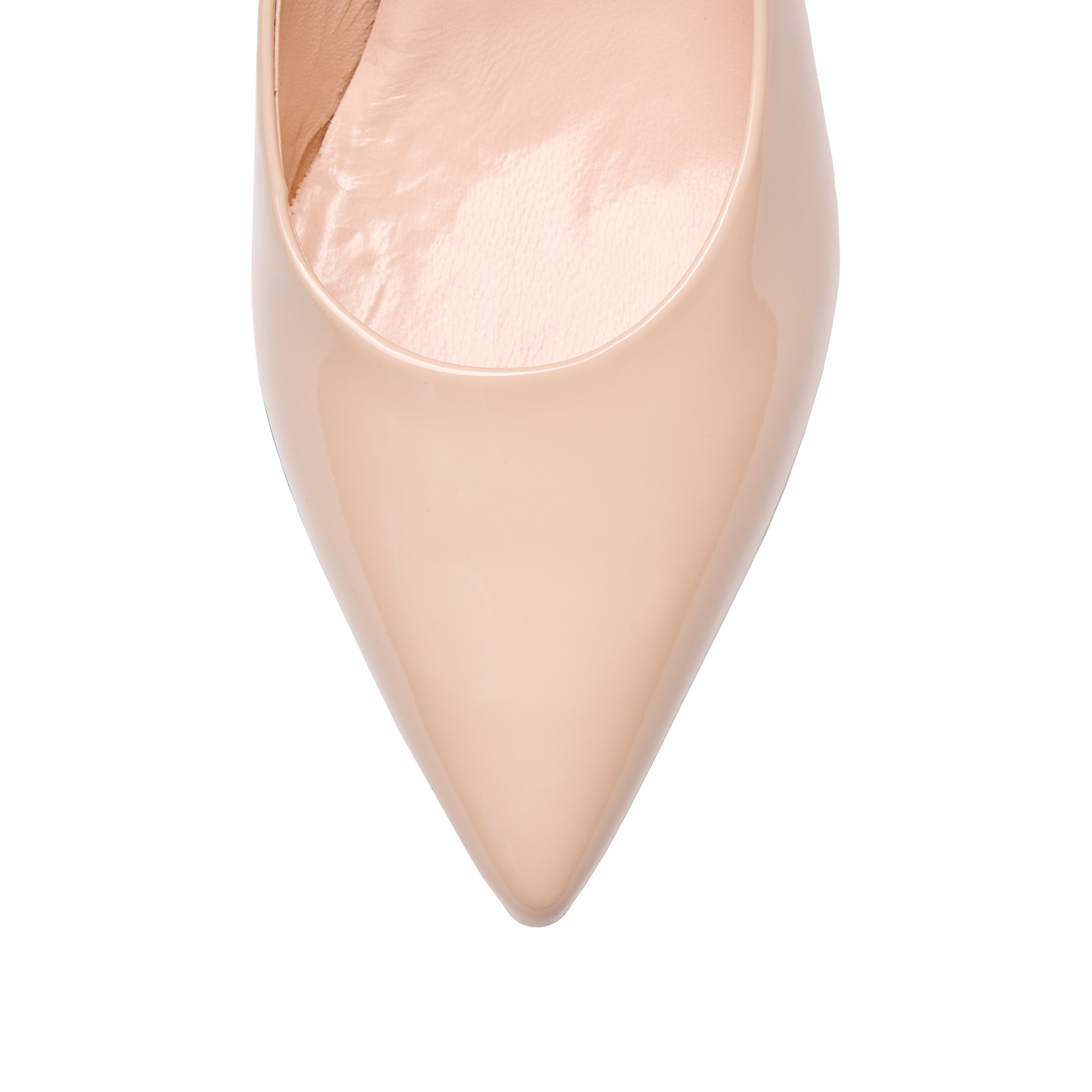 Louise M Point Toe 80 -  Beige Patent